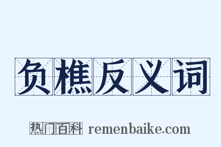 负樵反义词是什么意思的图片